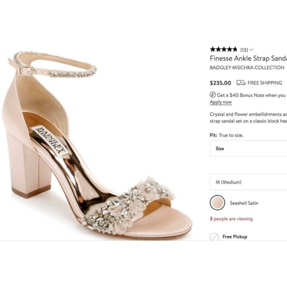 BADGLEY MISCHKA BRIDAL HEEL